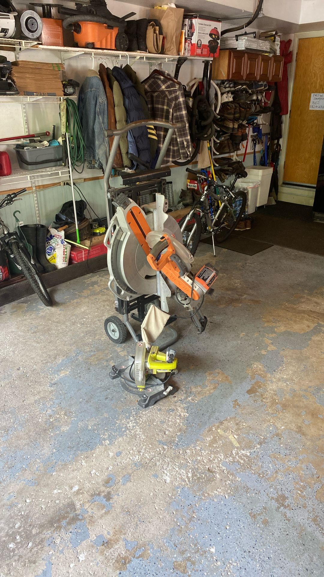 Rigid Saw With Stand And Smaller Ryobi Saw