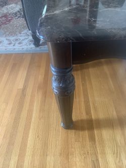 Area rug and coffee table two end table