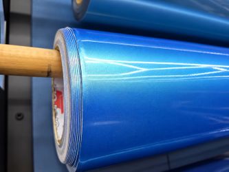 Pearl light blue vinyl wrap roll