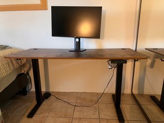Desk and Dell monitor