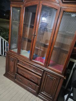Vintage 3 piece bernhardt solid wood set
