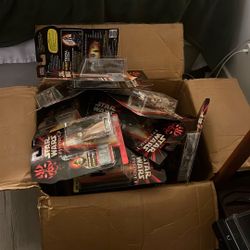 Box Full of Episode 1 Star Wars Action Figures 