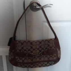 Authentic COACH Handbag BrownxBeige