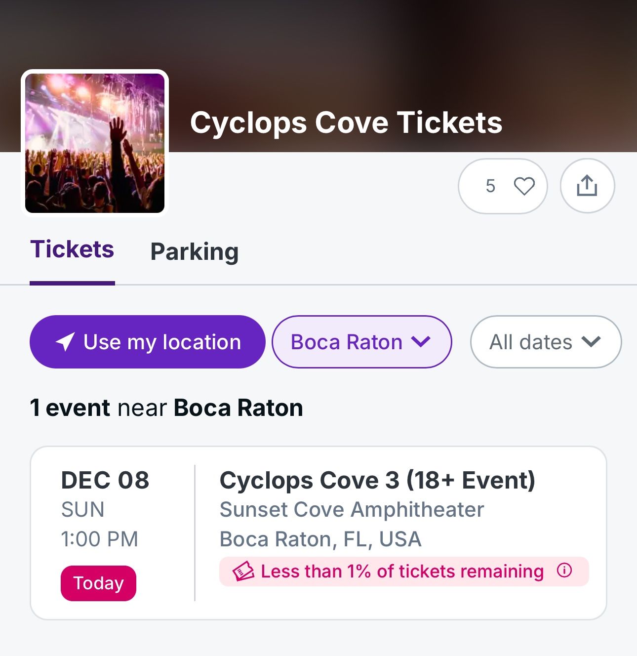 Cyclops Cove 3  General Admission 1 Ticket