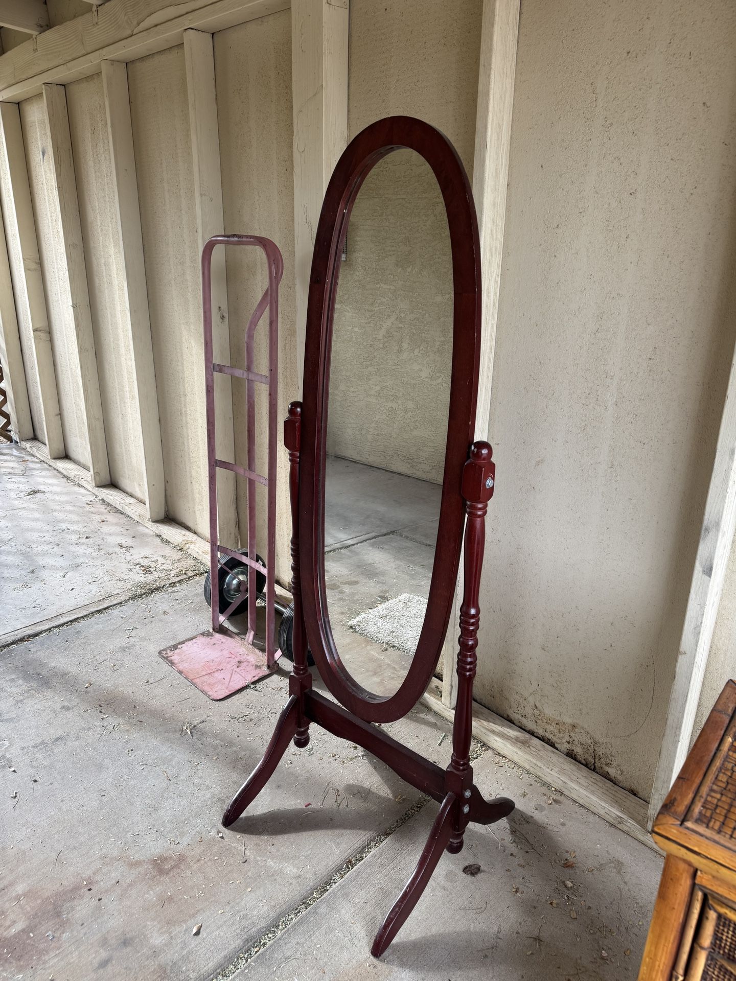 Mirror Standing Upright Tilt Beauty Fashion Wood