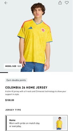 XL Colombian home jersey