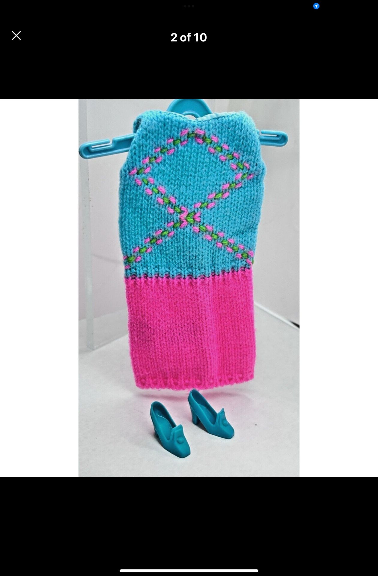 Vintage 1968 Mattel Barbie Doll Clothes #1804 "Knit Hit" Fashion Mod Outfit