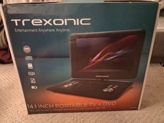 Trexonic 14.1 Inch Portable TV + DVD Player