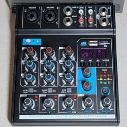 Professional Studio 4 Channel Audio Mixer - Brand New Unused - Combo XLR Jacks