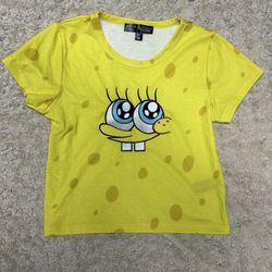 M - Yellow Crop top - SpongeBob X Dollskill Collab - Never Worn