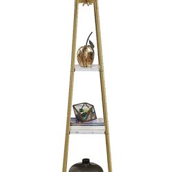 Gold And Marble Floor Lamp