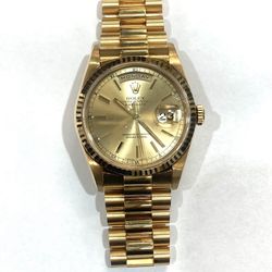 18k YELLOW GOLD ROLEX MID-SIZE PRESIDENT 
