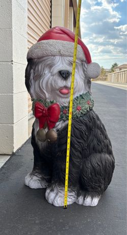 Large Christmas Old English Sheepdog Blow mold