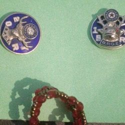 2 pins with stone in front and ring  from. India  ? 4  dollars all 