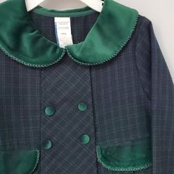 New Child's Formal Frock w/ Baret (Cap) Blackswatch Pattern