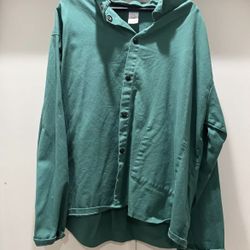 FR Black Stallion Canvas Welding Jacket Large Snap Front Shirt F9-30C