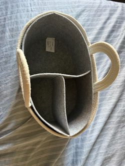 Make a offer Baby cotton rope organizer basket with dividers make a offer obo
