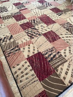 8' x 11' Large Patchwork Rug, great condition and freshly cleaned