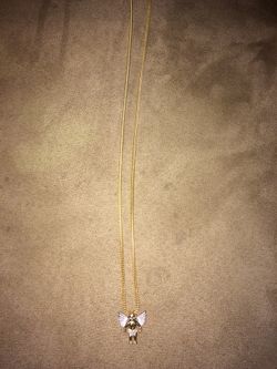 Gold chain with Diamond angel piece