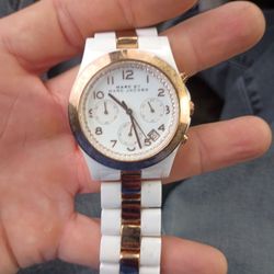 Marc by Marc Jacobs white and gold