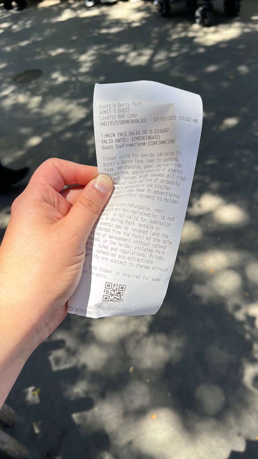 Knotsberry Farm Ticket