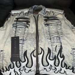 Rockstar Original Sleveless Jean Jacket Size XL