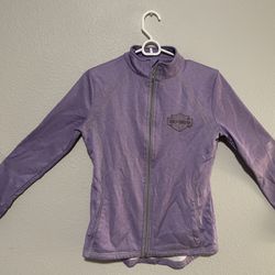 Polyester Harley Davidson womens small purple windbreaker Light Jacket/sweater