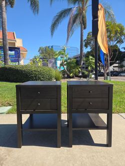 Room & Board Emerson Night Stands in Charcoal/Ash - EXCELLENT!