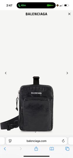 Balenciaga Explorer crossbody black leather