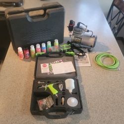 Grex Airbrush Paint Gun With Pneumatic Airbrush Compressor. Everything Like New Condition