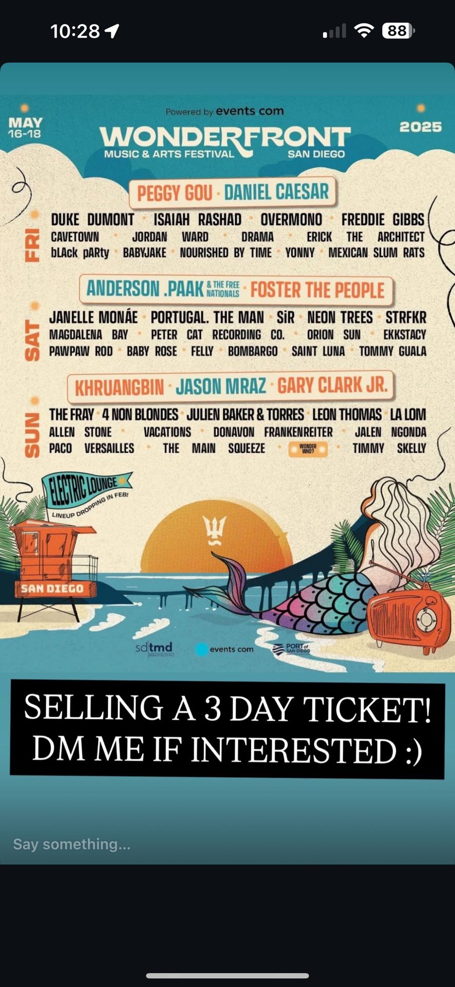 3-Day Wonderfront Ticket 2025