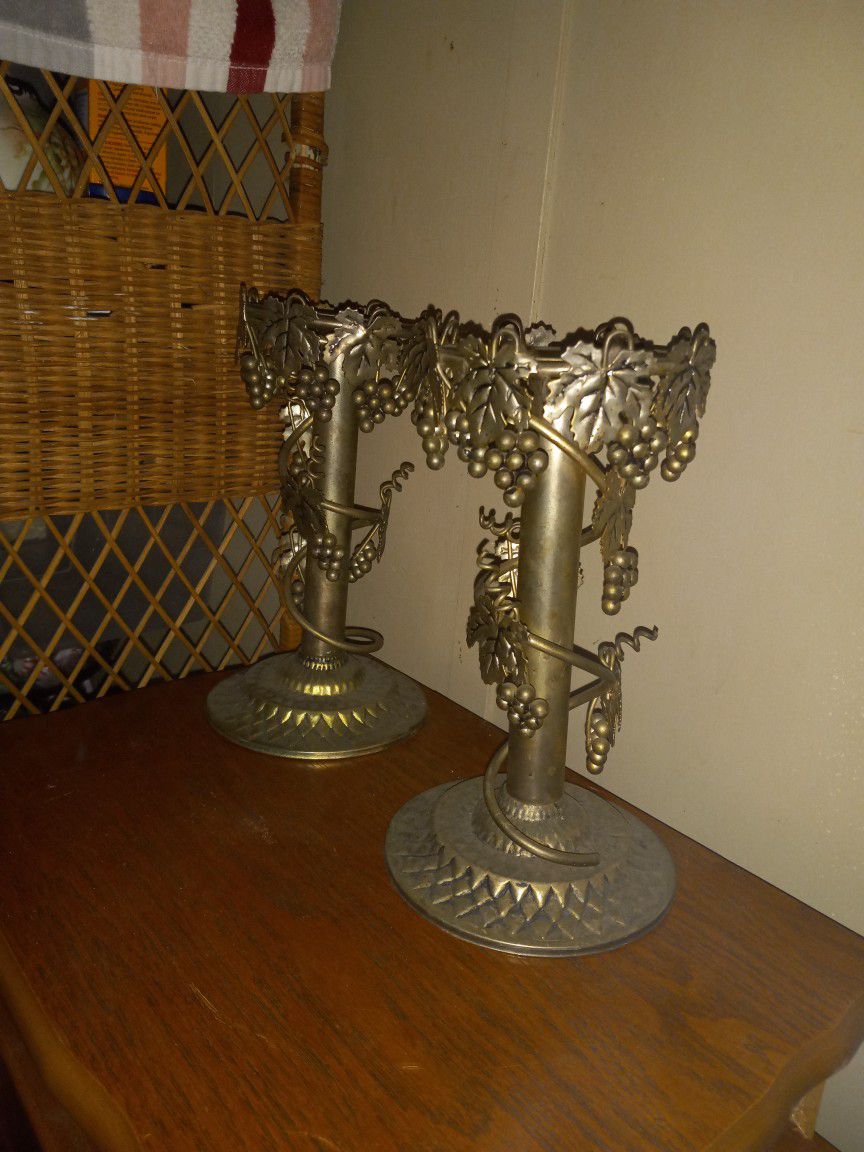 Sterling Silver Candle Holders 