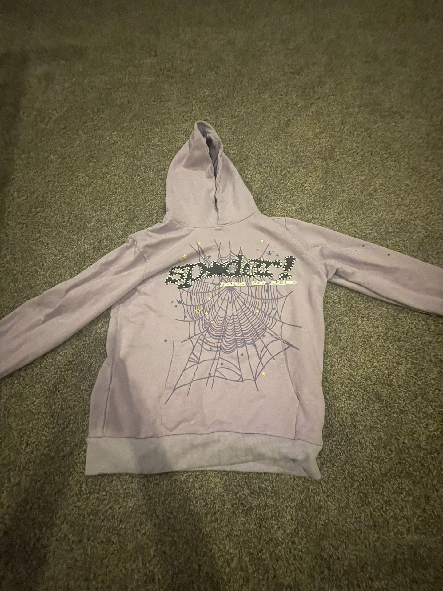 Acai Purple Sp5der Hoodie Size Medium