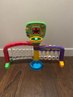 Little Times Sports Zone 3 in 1 Basketball, Soccer, Bowling for Toddlers