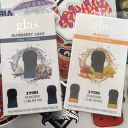 NEW GLAS PODS 2pk Mango Or Blueberry Cake