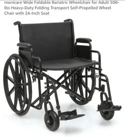 Wide heavy duty wheel chair NEW