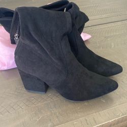 Chunky Heel Knee High Boots