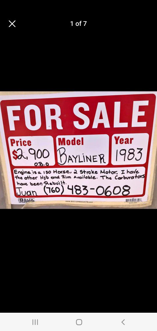 Project Bayliner Boat For Sale.