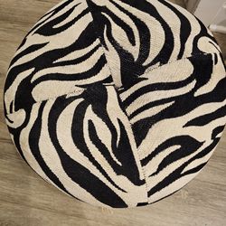 Zebra Ottoman Footstool