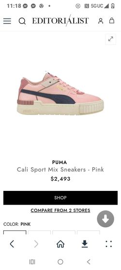 PUMA Cali Sport Mix 'Peachskin' Sneakers – Lightly Used (Pink)