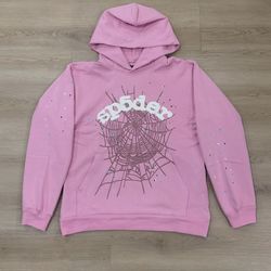 Sp5der pink hoodie