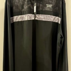Men’s PXG Golf For Heroes 1/4 Zip Pullover Shirt Mens Size XXL Black Camo Athletic