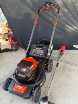 ECHO DLM-2100SP 21-Inch Lawn Mower Kit with Rear-Wheel Drive and Trimmer — Includes (1) 5.0Ah Battery and (1) Charger