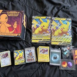 Bulk Pokémon Cards And Empty Obsidian Flames ETB