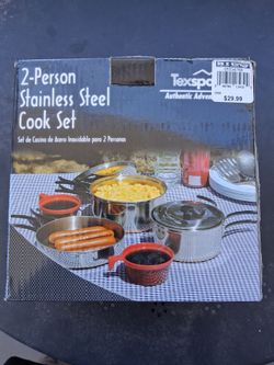 Texsport 2 person stainless steel cooking set