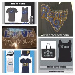 NFL Football glitter & rhinestone designs