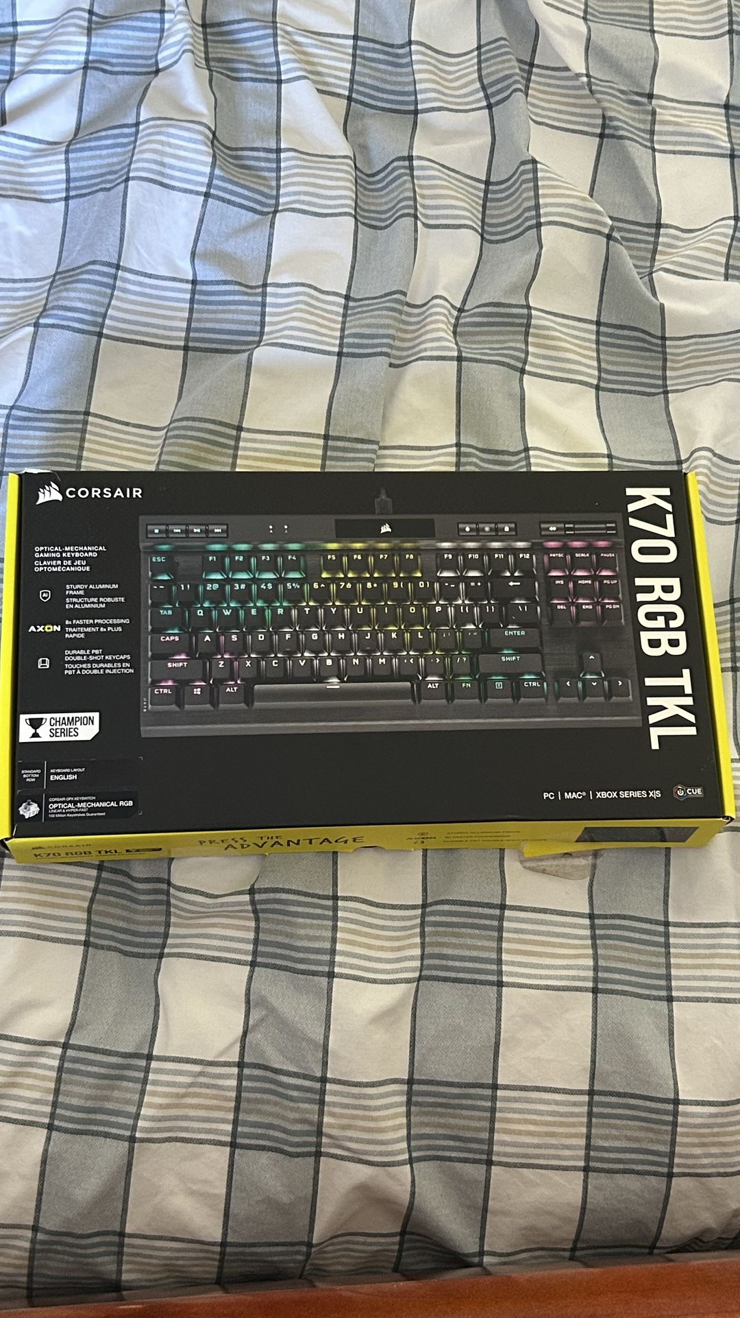 CORSAIR K70 RGB TKL CHAMPION SERIES Optical-Mechanical Gaming Keyboard with PBT DOUBLE SHOT PRO Keycaps