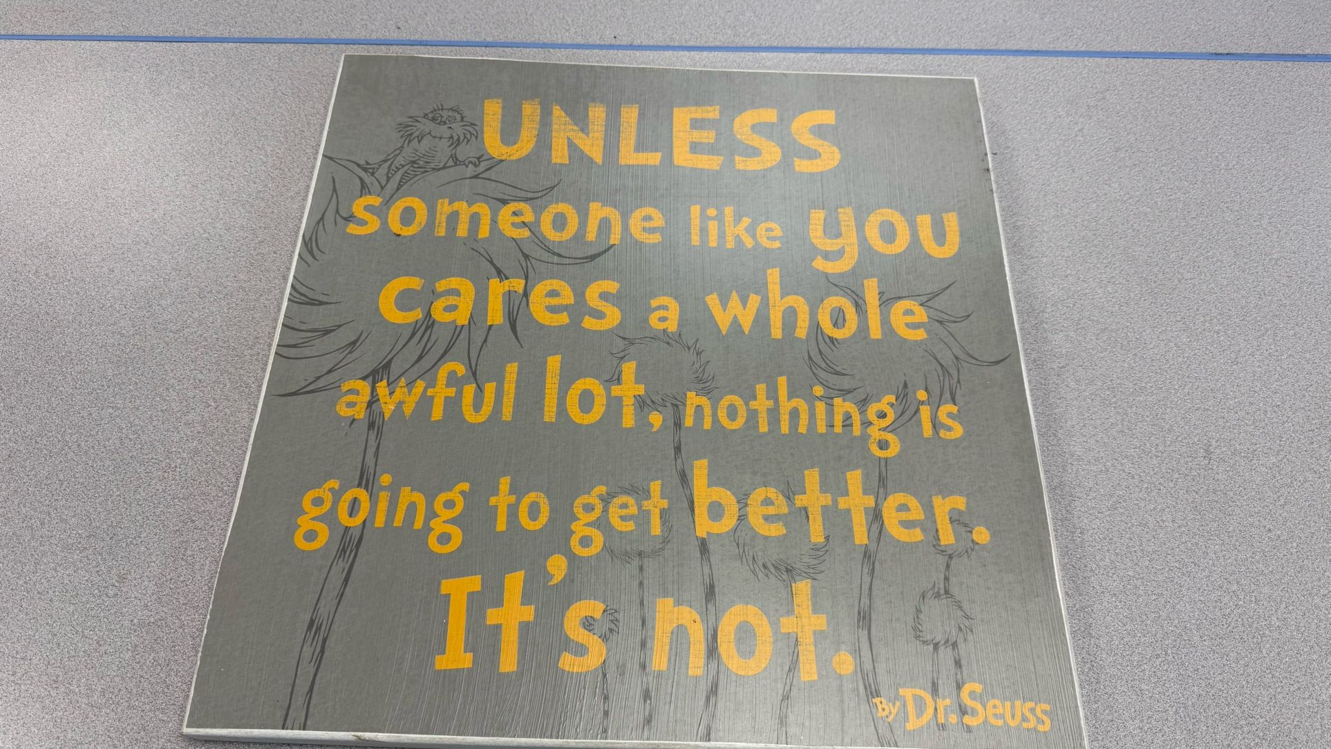 Dr Seuss Print Lorax Wood Box Print