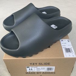 2024 Yeezy YZY Slide Dark Onyx Black Grey Gray Adult Size Sz Men 11 M New Box Adidas Receipt 
