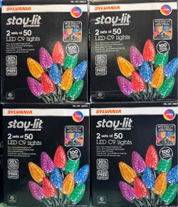 Christmas Lights 100 Lights (2-Set Of 50) LED. $25 Each Box.
